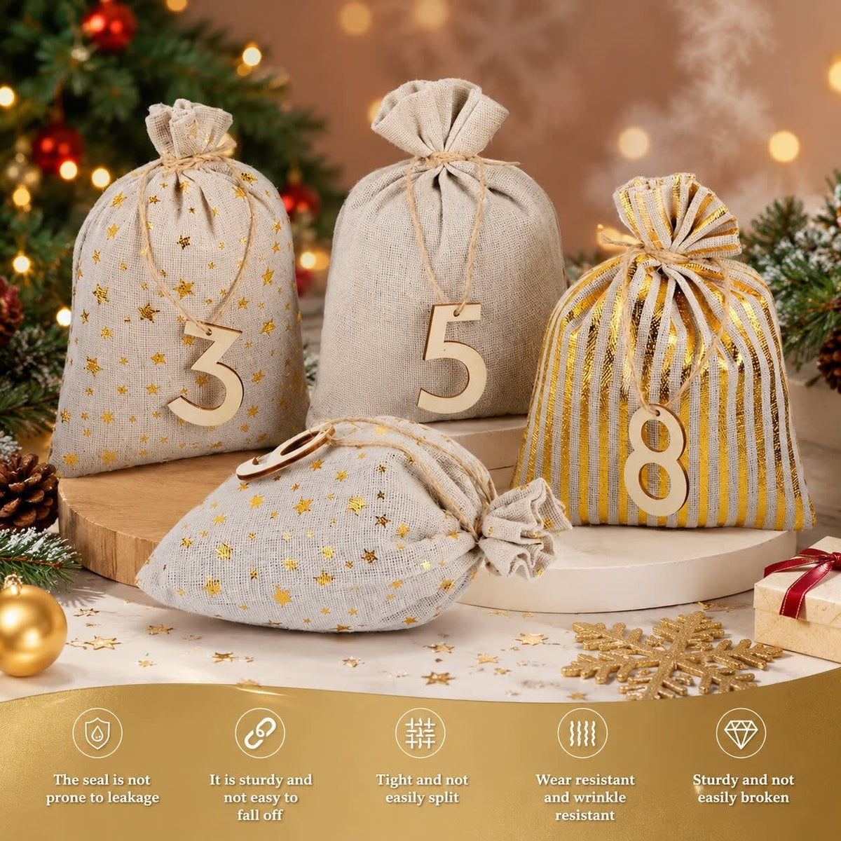 DIY Advent Calendar 2026 with 24 Fabric Gift Bags Holiday Countdown Gift for Christmas Lovers_5