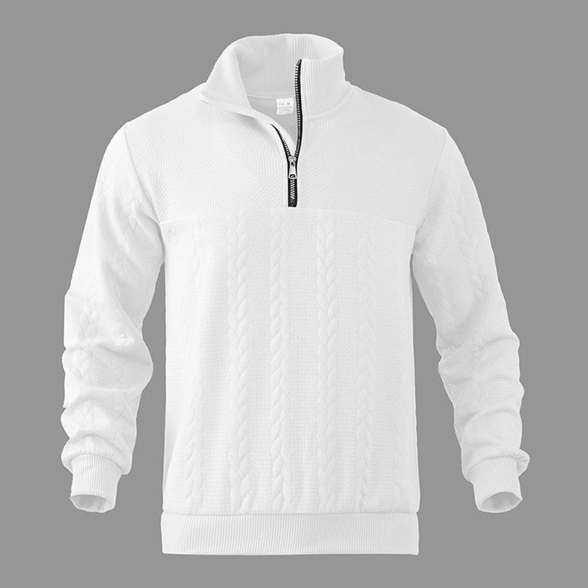 Emmett Cable Knit Quarter Zip Sweater_14