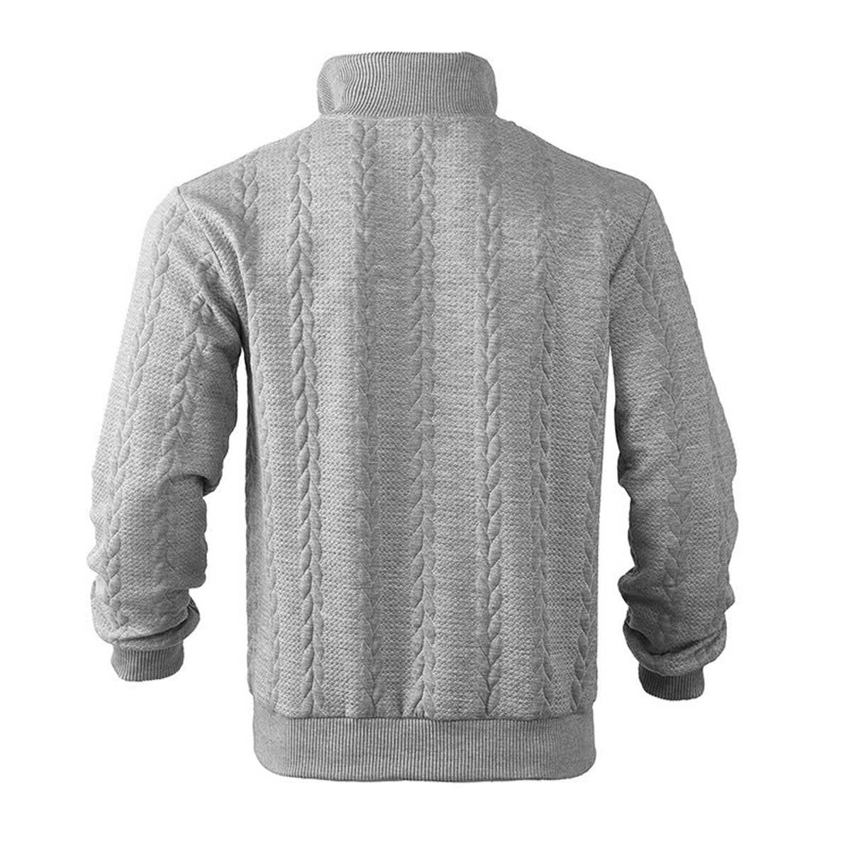 Emmett Cable Knit Quarter Zip Sweater_3