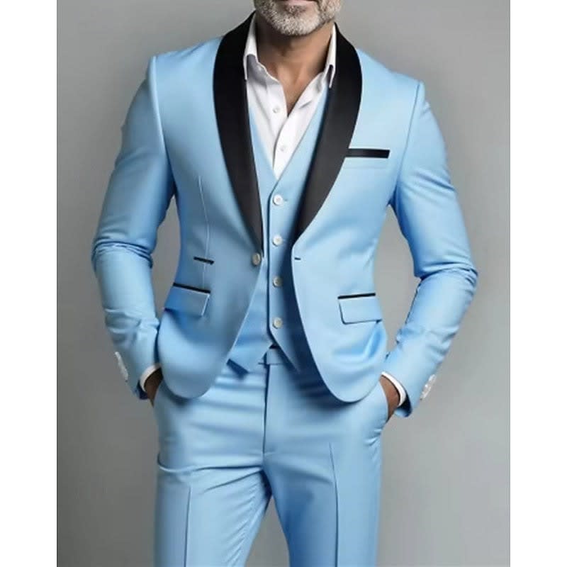 Marcus Shawl Lapel Three Piece Tuxedo Suit_7