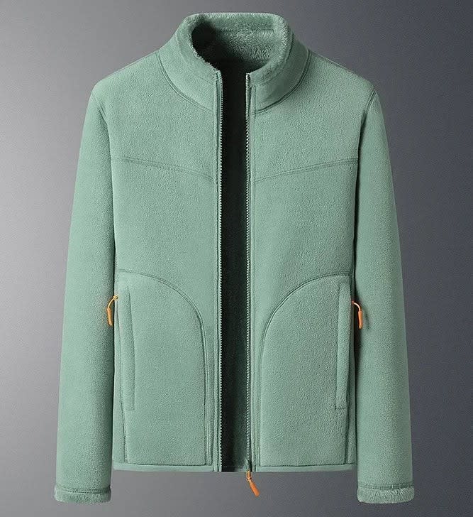 Helena Stand Collar Fleece Ski Jacket For Winter_4