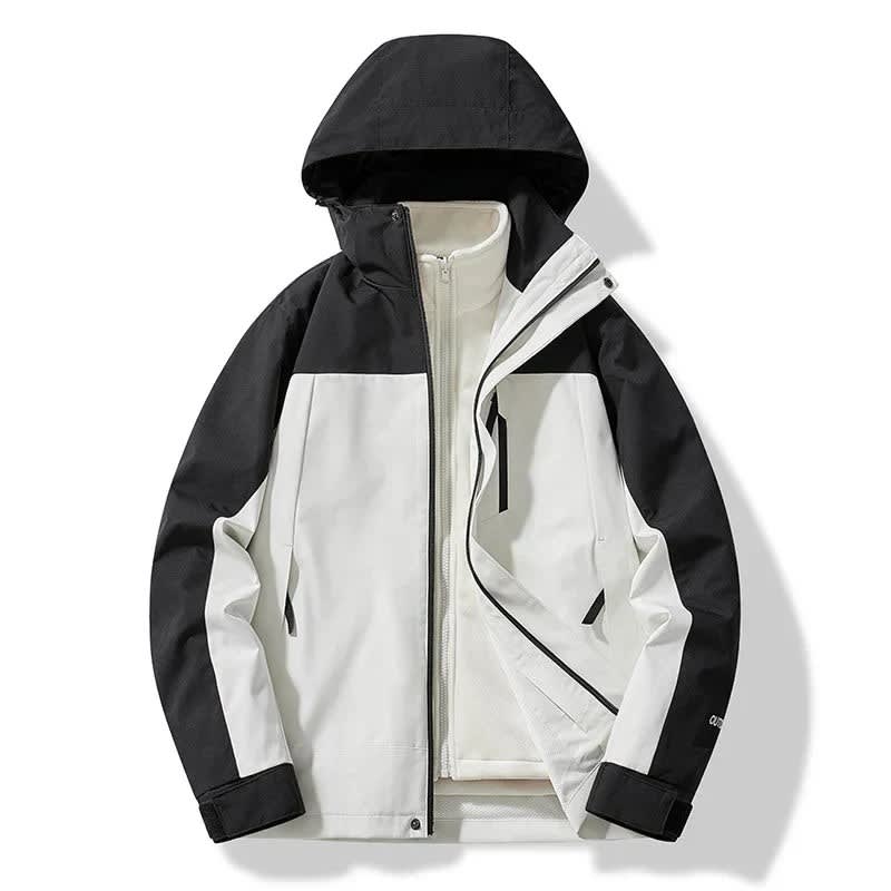 Sabrina Color Block Hooded Ski Jacket For Winter_4