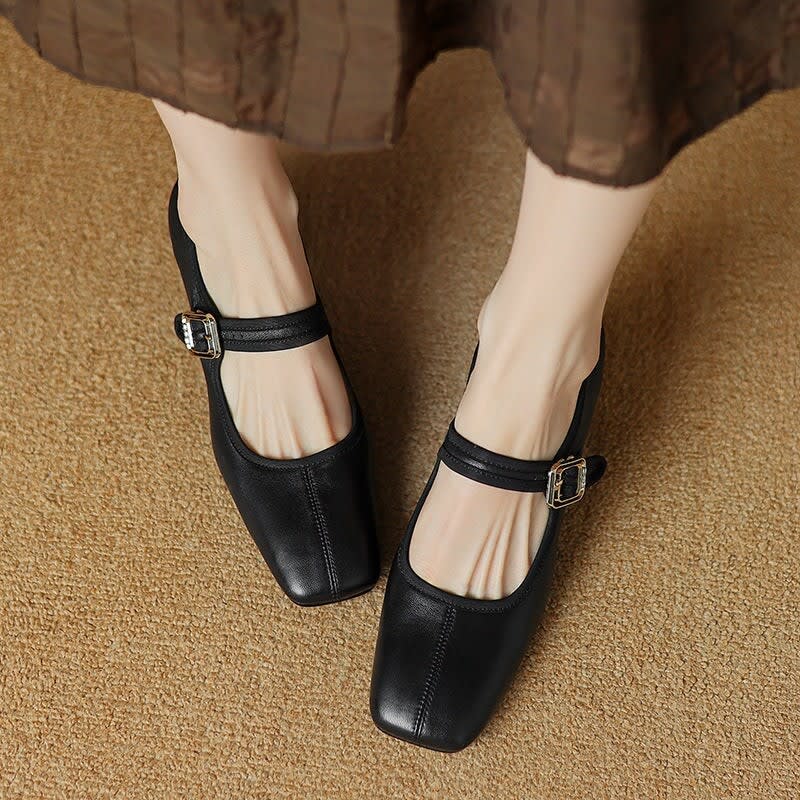 Flora Square Toe Mary Jane Block Heels_7