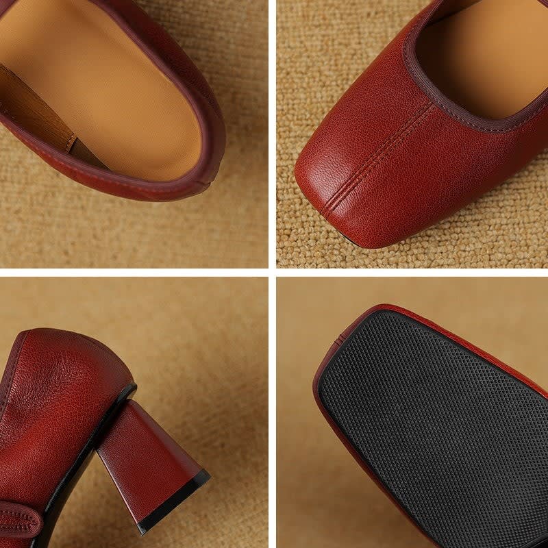 Flora Square Toe Mary Jane Block Heels_9