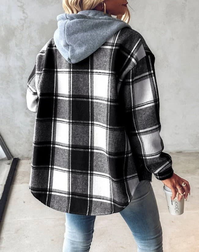 Lisa Plaid Hooded Shirt Jacket_6