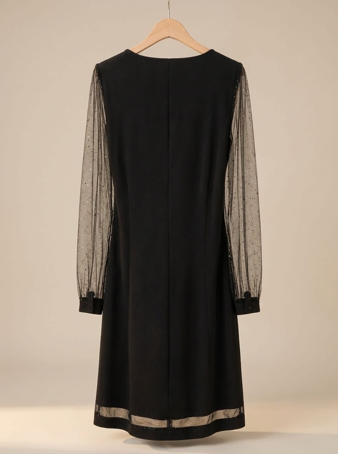 Iris Glitter Mesh Sleeve Christmas Party Mini Dress_5