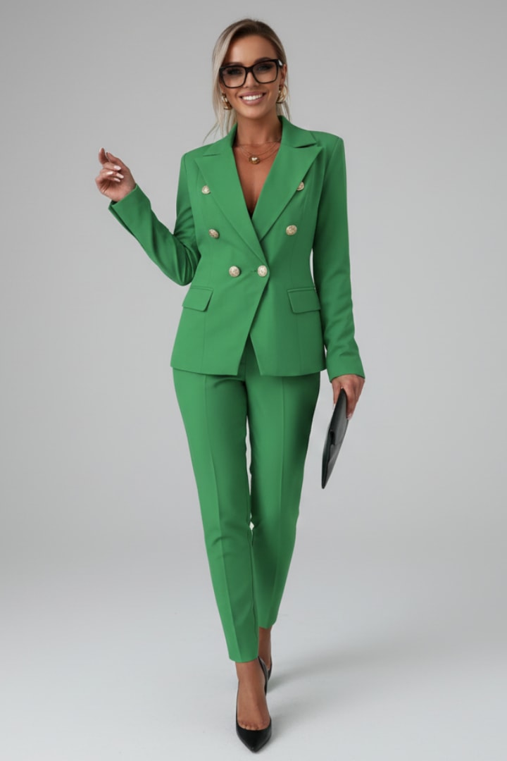Vincenza Double Breasted Tailored Pant Suit_13