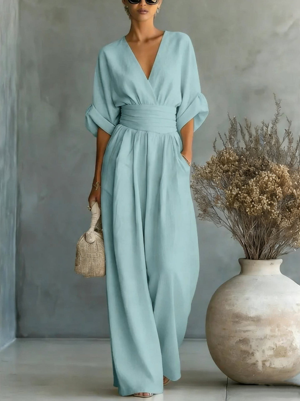 Silvana Linen Wide Leg Jumpsuit_13