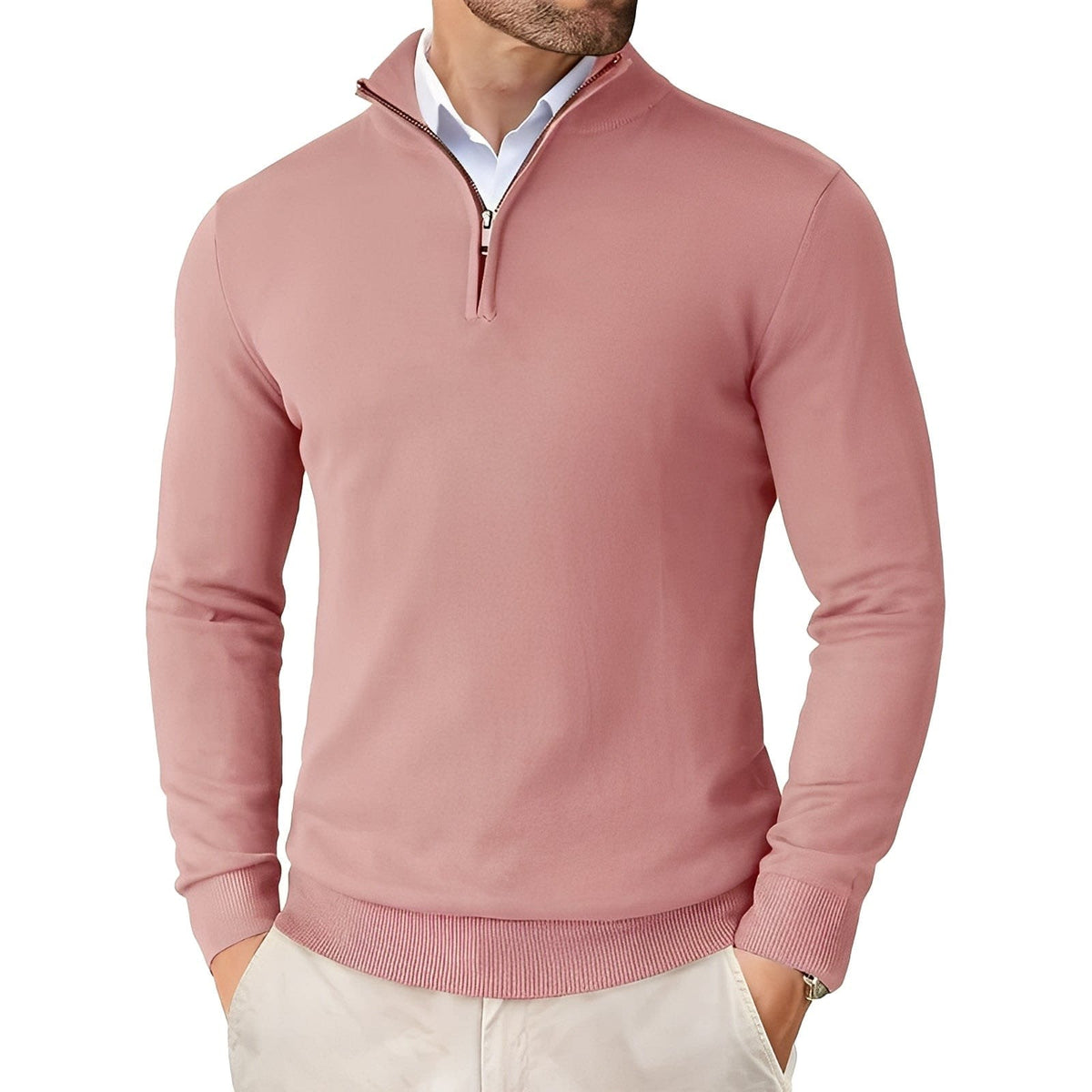 Elliot Quarter Zip Knit Sweater_6
