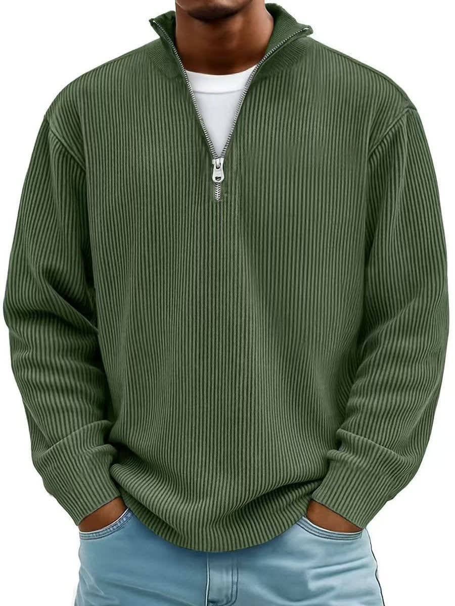 Owen Ribbed Quarter Zip Sweater_10