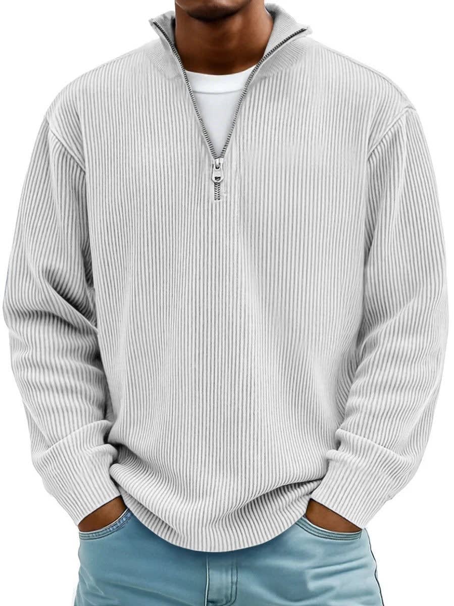 Owen Ribbed Quarter Zip Sweater_5