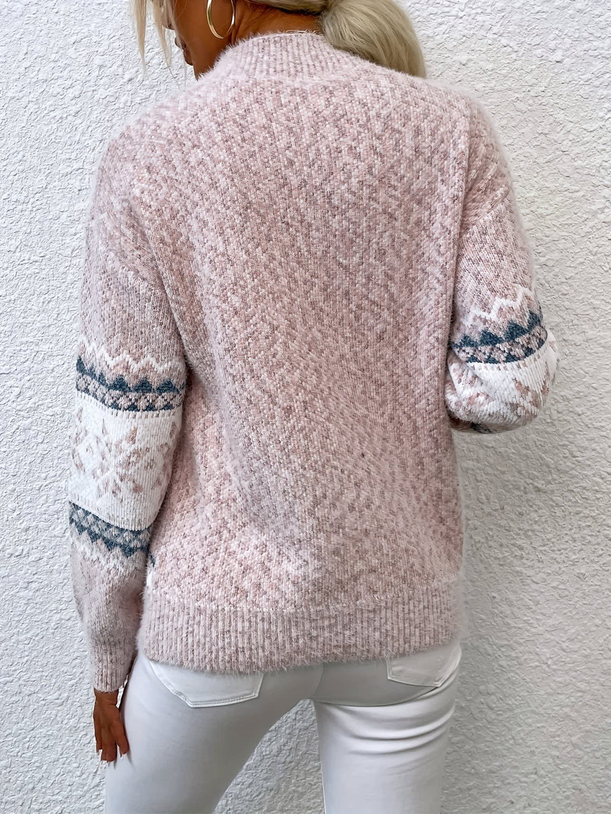 Annabel Snowflake Mock Neck Christmas Sweater_10