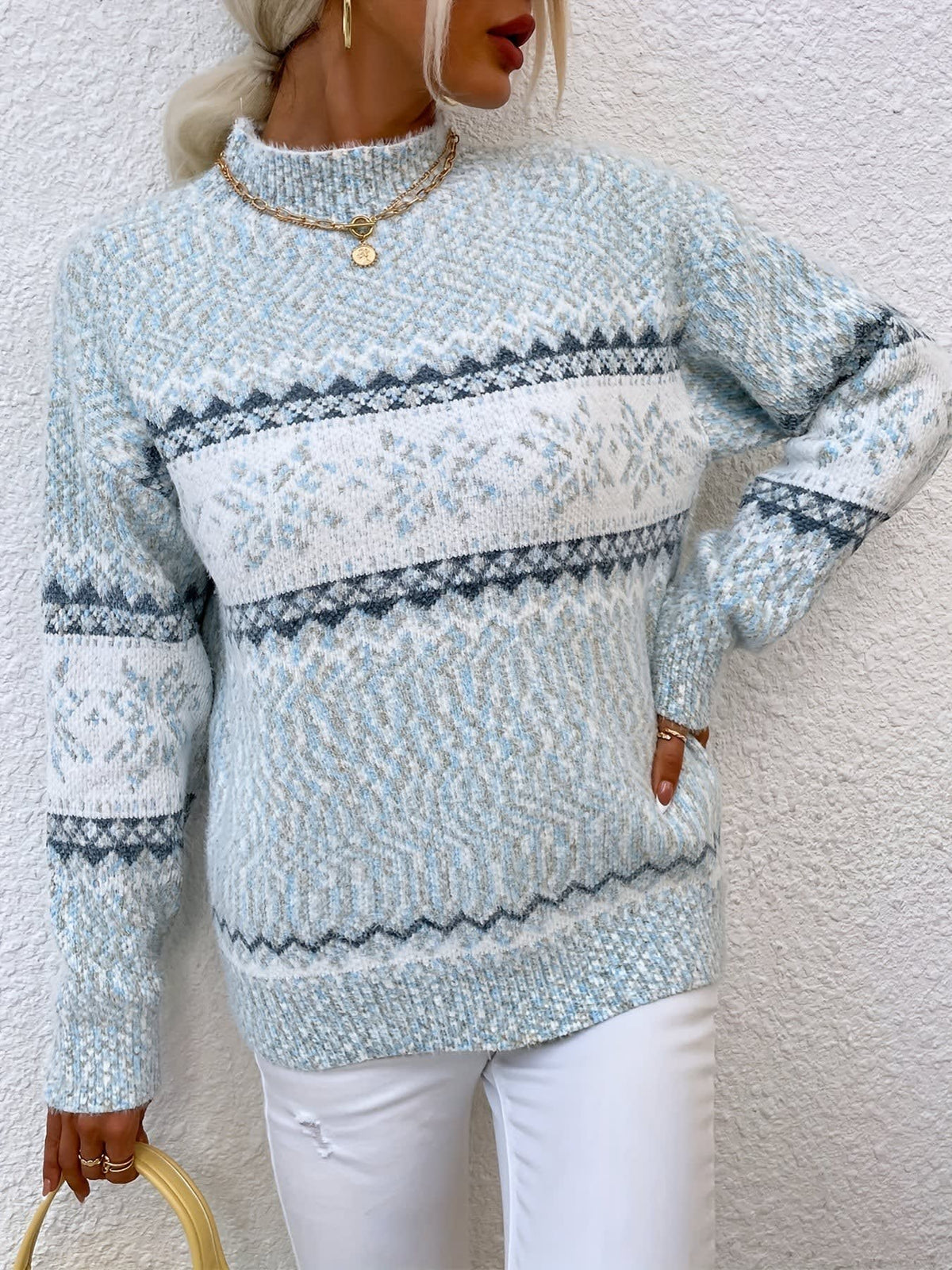 Annabel Snowflake Mock Neck Christmas Sweater_21