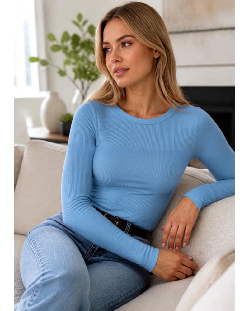 Christina Ribbed Fitted Long Sleeve T-Shirt_20