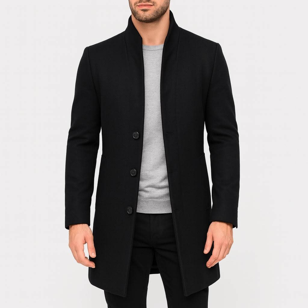 Andrew Tailored Fit Wool Blend Overcoat_3