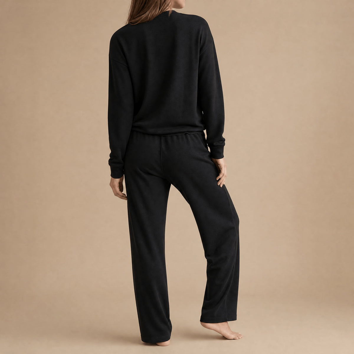 Felicity Collared V-Neck Top and Wide Leg Pants Lounge Set_10