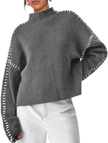 Julissa Oversized Whipstitch Mock Neck Sweater_8