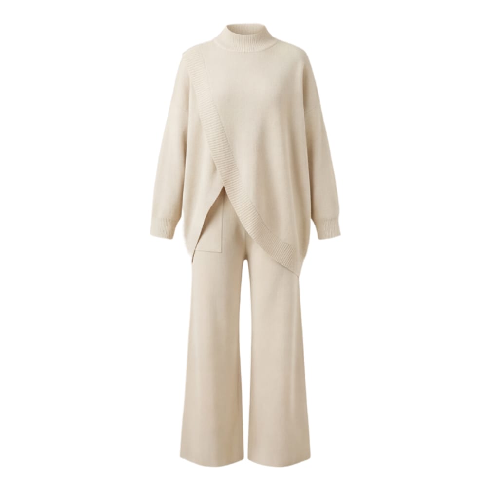 Harriet Asymmetric Knit Top and Wide Leg Pants Two Piece Set_13
