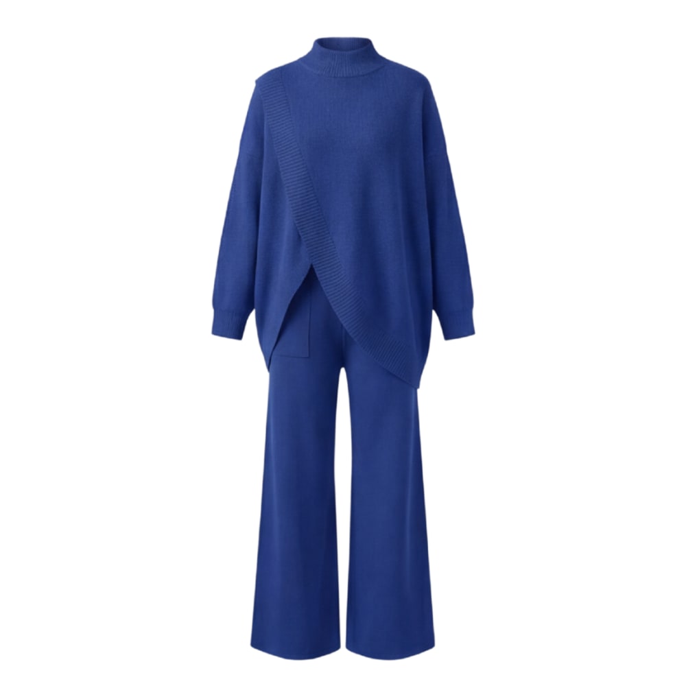 Harriet Asymmetric Knit Top and Wide Leg Pants Two Piece Set_16