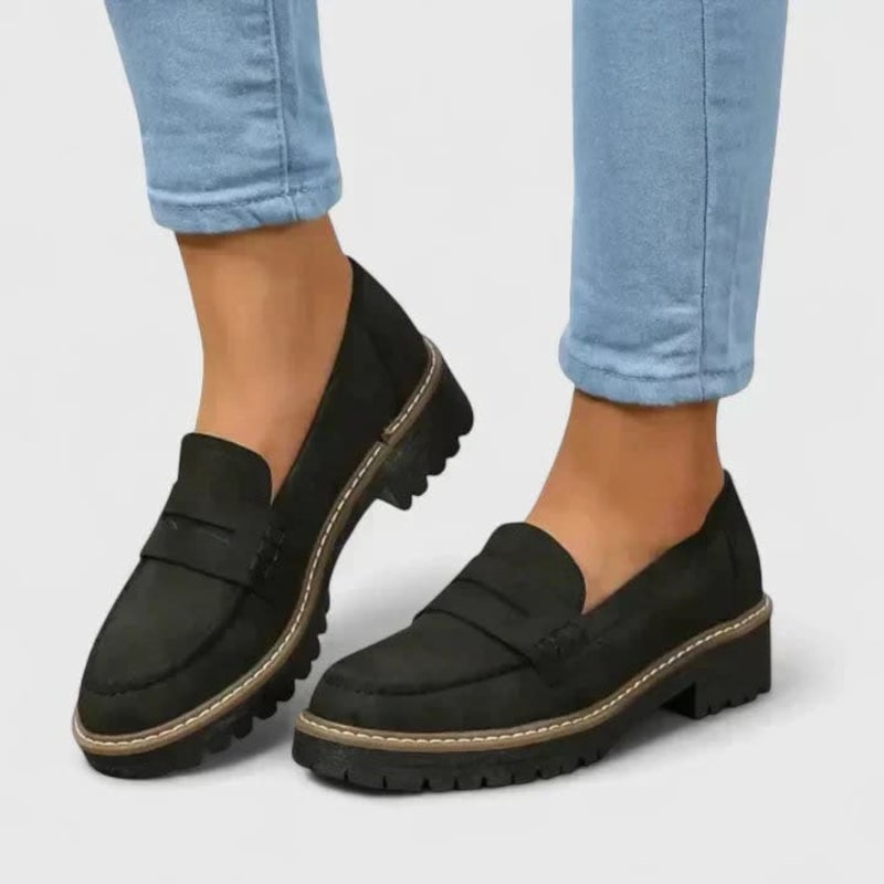 Paula Cushioned Lug Sole Orthopedic Loafers_1