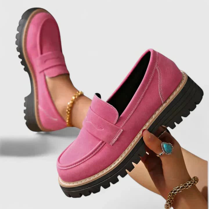 Paula Cushioned Lug Sole Orthopedic Loafers_2