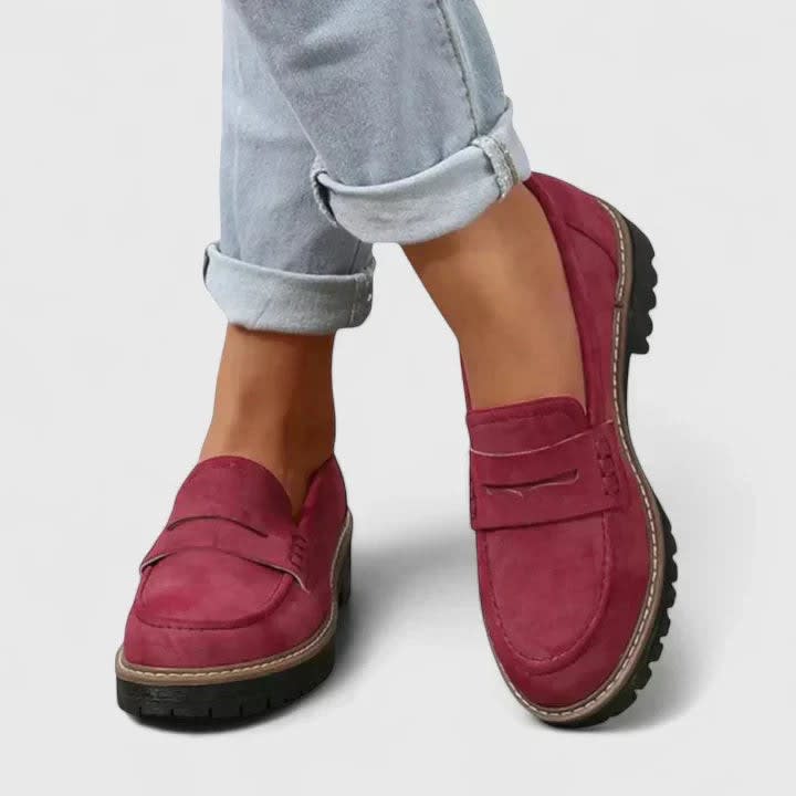 Paula Cushioned Lug Sole Orthopedic Loafers_6