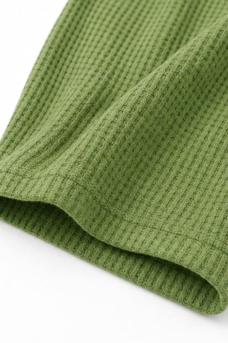 Sabrina Waffle Knit Henley Top and Wide Leg Drawstring Lounge Set_9