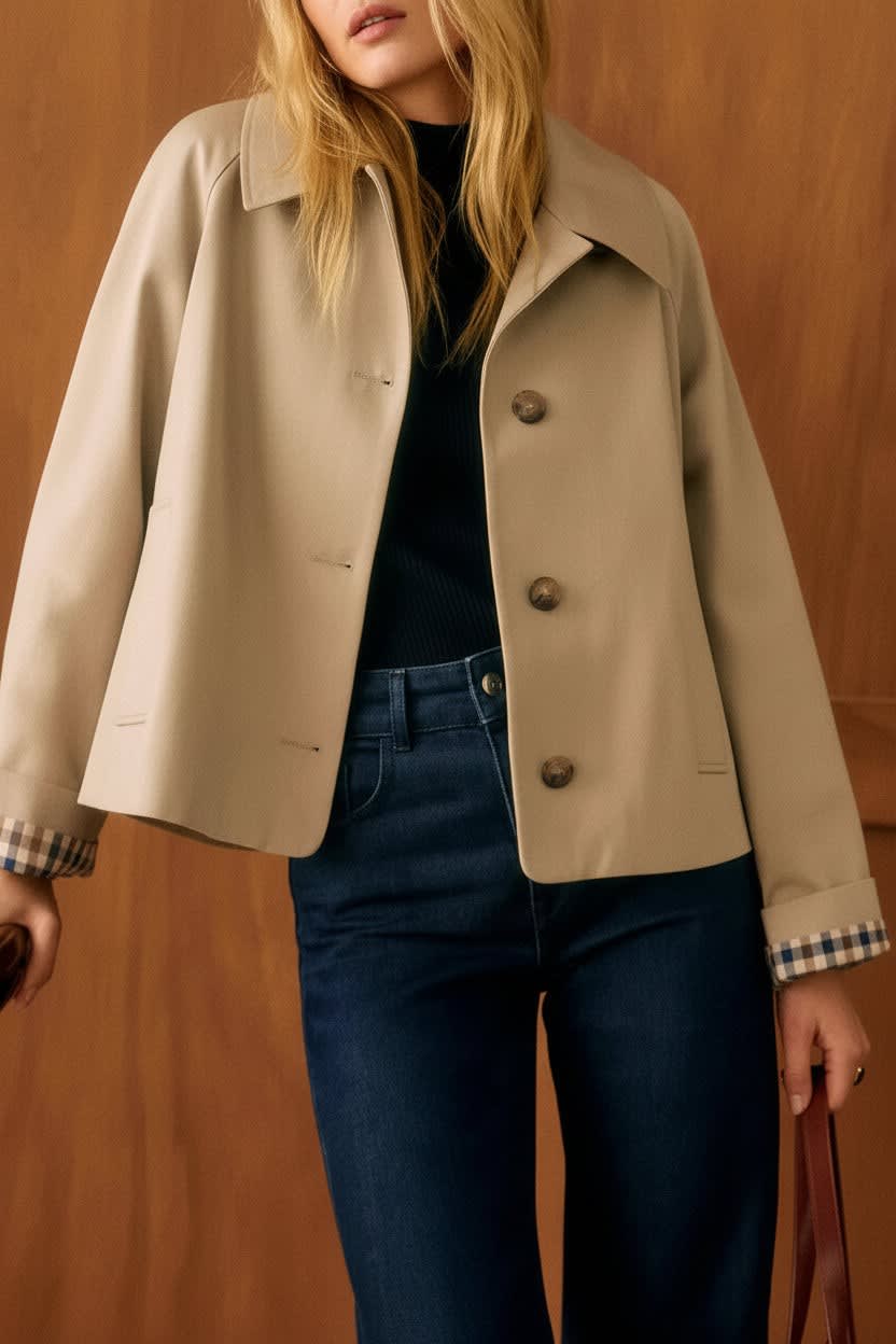 Paige Cropped Cotton Trench Coat_2
