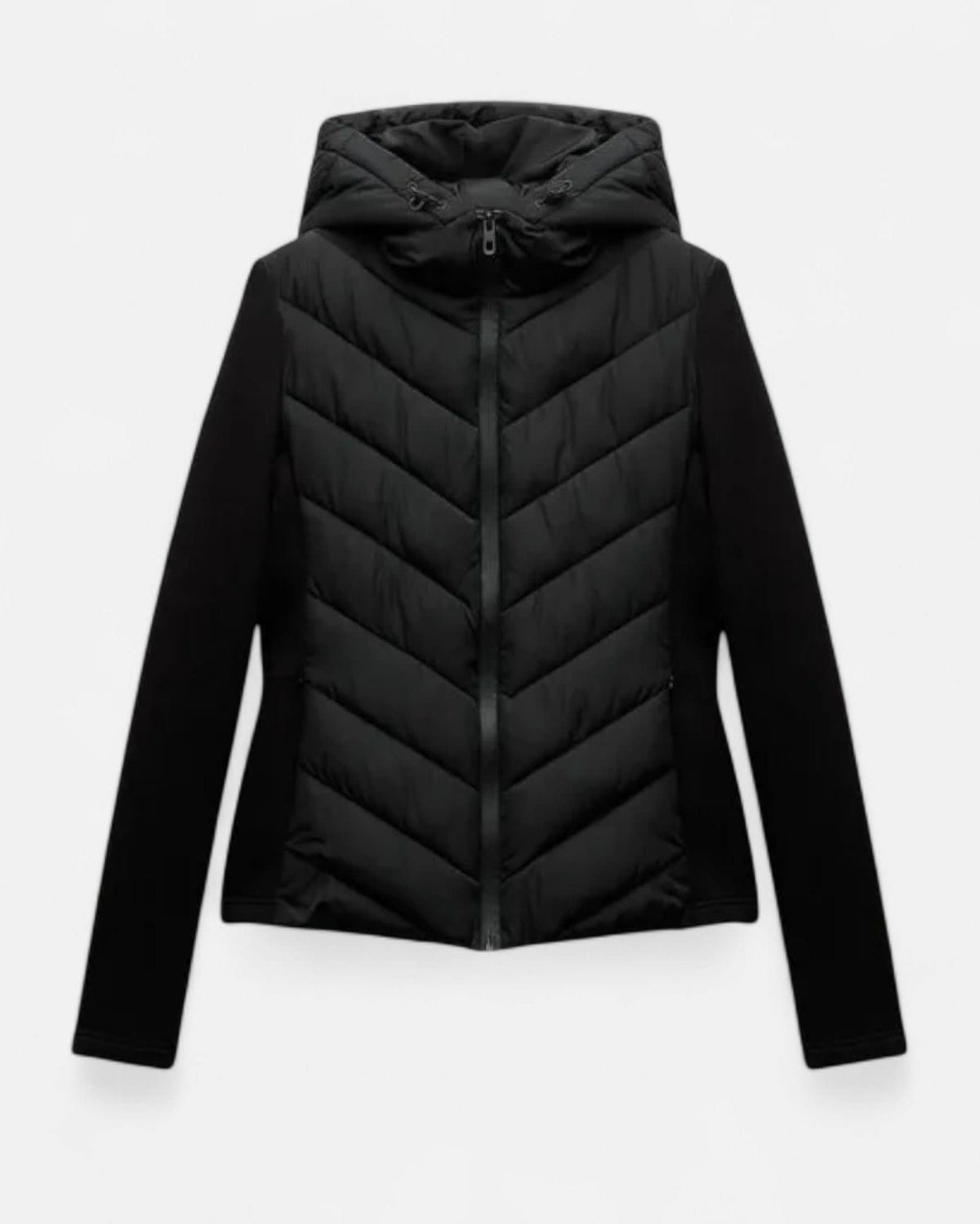 Brenna Chevron Quilted Stretch Puffer Jacket_2