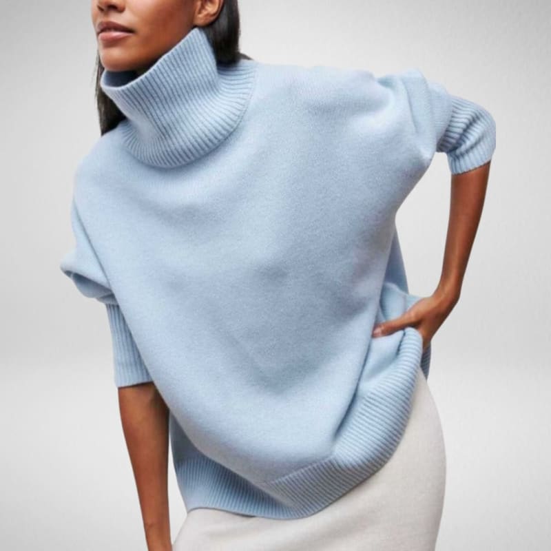 Elizabeth Oversized Turtleneck Sweater_1