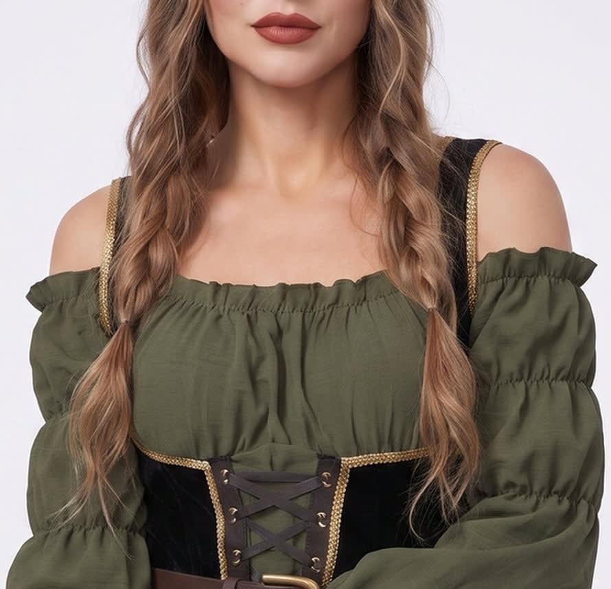 Delphia Corset Pirate Costume Dress_3