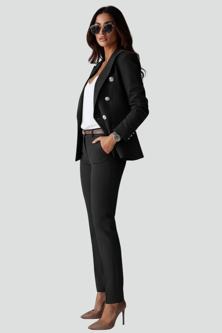 Joelle Double Breasted Two Piece Pant Suit_3
