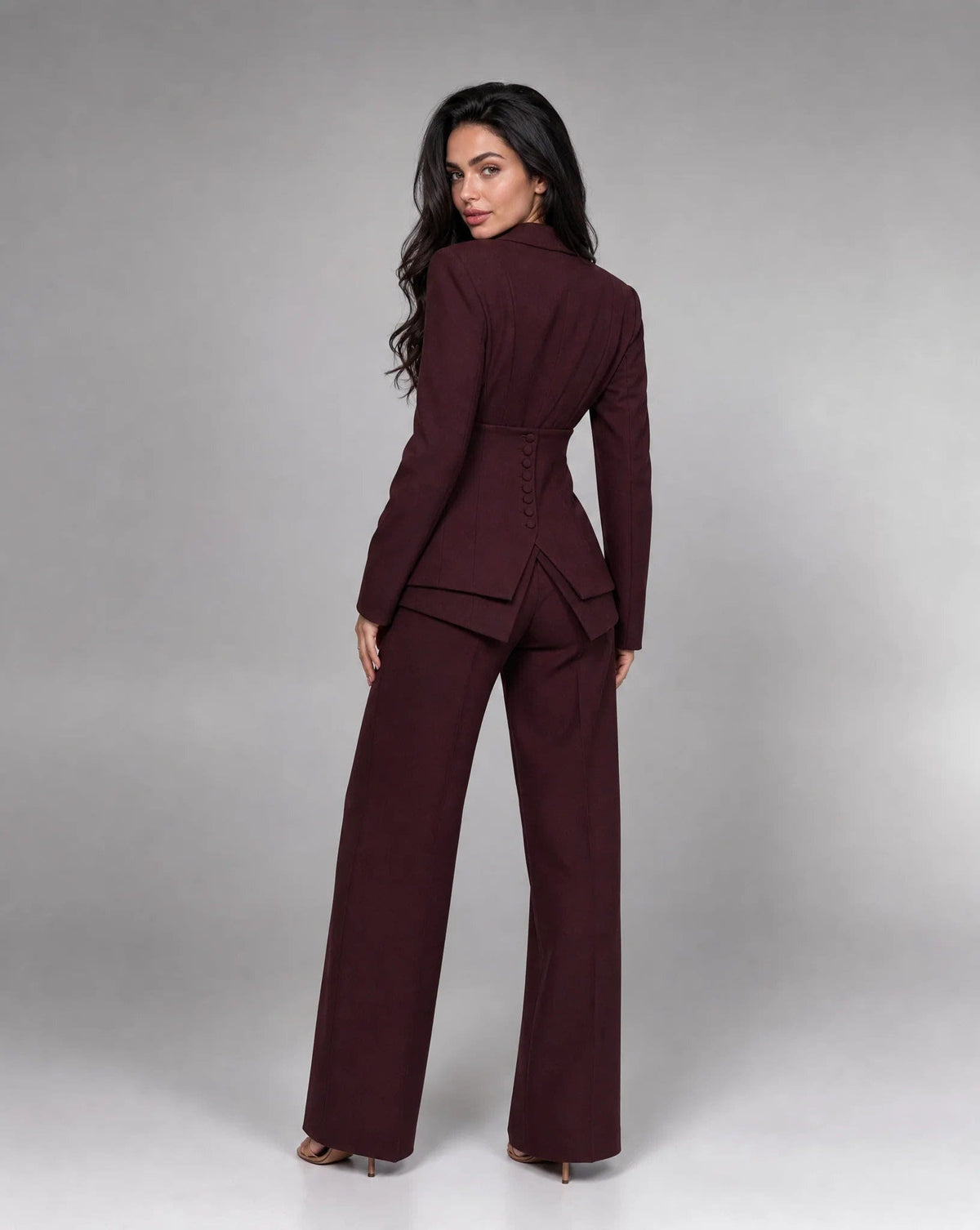 Brooklyn Wide Leg Two Piece Pant Suit_2