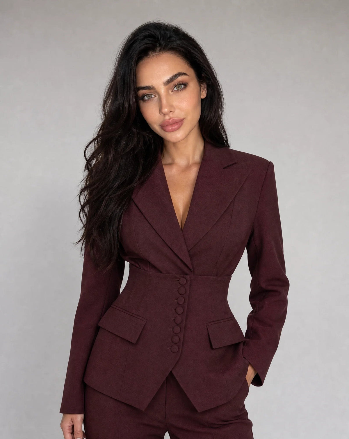 Brooklyn Wide Leg Two Piece Pant Suit_3