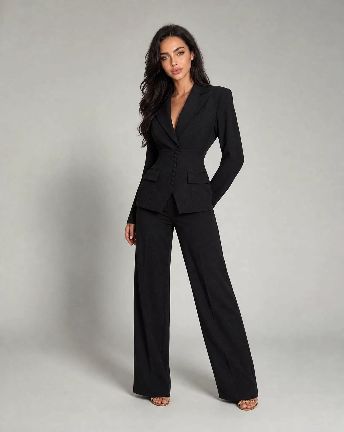 Brooklyn Wide Leg Two Piece Pant Suit_6